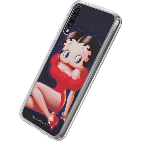 Betty Boop Red Dress Galaxy A50 Clear Case